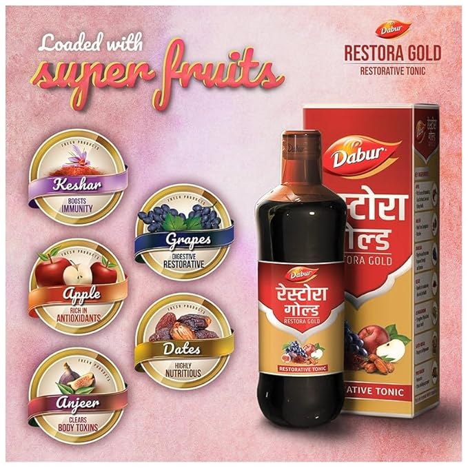 Dabur Restora Gold 225ml - Enhances Energy and Stamina - Image 3