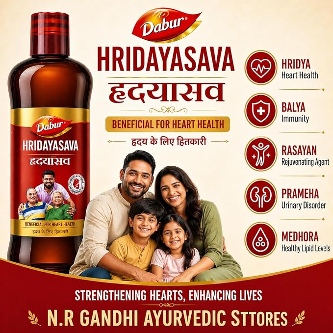 Dabur Hridayasava Ayurvedic Tonic for Heart & Cardiovascular Support | With Arjun Chhal, Ashwagandha, Draksha & Amla | Helps Maintain Healthy Lipid Levels | 450 ML - Image 4
