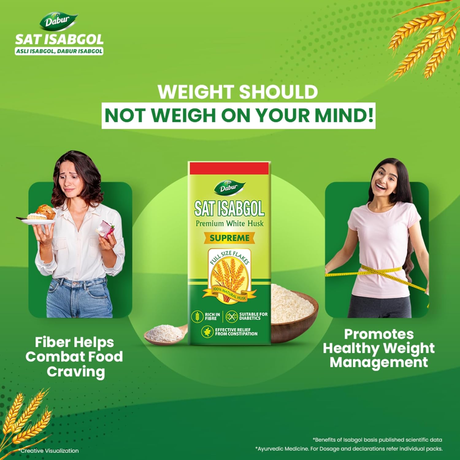 Dabur Sat Isabgol (Psyllium Husk) - 180g | Rich in Fiber | Provides Effective Relief from Constipation & Bloating | Promotes Bowel Health | Non-Habit Forming | 100% Ayurvedic - Image 4