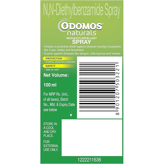 Dabur Odomos Narurals Mosquito Repellant Spray - 100 Ml - Image 2