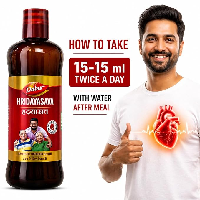 Dabur Hridayasava Ayurvedic Tonic for Heart & Cardiovascular Support | With Arjun Chhal, Ashwagandha, Draksha & Amla | Helps Maintain Healthy Lipid Levels | 450 ML - Image 6