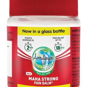 Amrutanjan New Maha Strong Pain Balm- 50 ml | Suitable for Strong Headache, Ortho Pain, Joint Pain