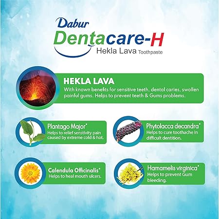 Dabur Dentacare-H Hekla Lava Toothpaste (Saunf Flavour) - 100g - Image 3