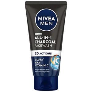 Nivea All In 1 Charcoal Face Wash - Detoxify & Refresh Skin With 10x Vitamin C Effect, 50 g