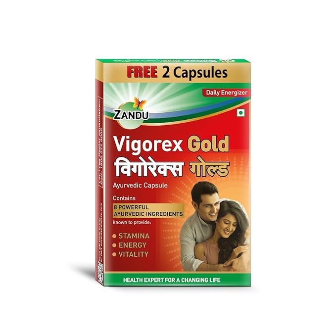 andu Vigorex Gold Ayurvedic Daily Energizer -Pack of 12 Capsules