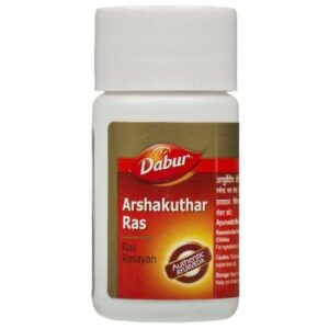 Dabur Arshakuthar Ras-40 Tab Arsh Kuthar Ras Ingredients, How To Make: Rasa Shuddha Gandhaka Loha Bhasma Age Group: For Adults
