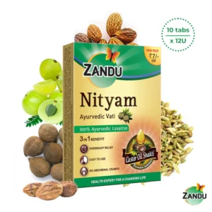 Zanduu Nityam 10 Tablets | Herbal Laxative | Helpful in Constipation